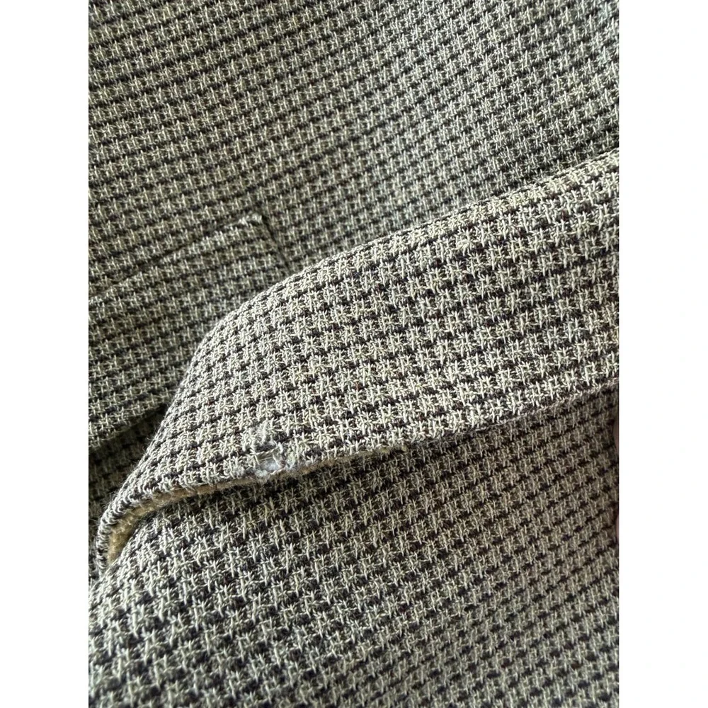 Vintage Hugo Boss Wool Houndstooth Blazer Einstein Sport Coat 46R/XL 3/4 sleeve